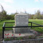 Granite stone marking the believed site of Frances Webber's farm on the Main Road, Sheridan.