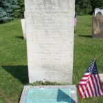 Gravestone of Rev. John Spencer, missionary to the Western New York frontier, in West Sheridan Cemetery, Sheridan, NY