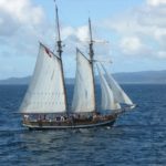 Photo of an unidentified schooner at full sail